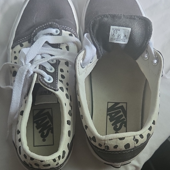 Vans Grey and White Polka Dot Sneakers - Picture 2 of 7